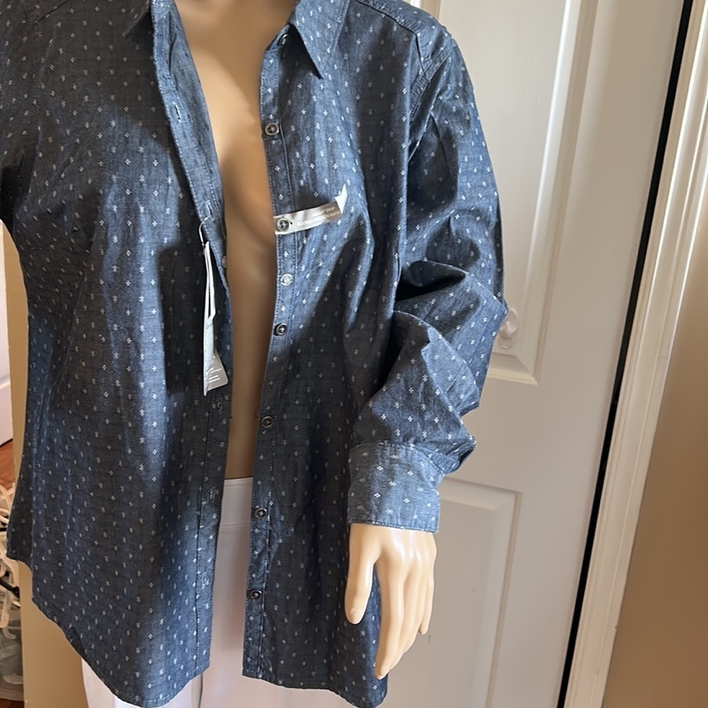 LEE, Riders by LEE Large Chambray long sleeve blue jean type shirt,country vibe - Picture 6 of 9